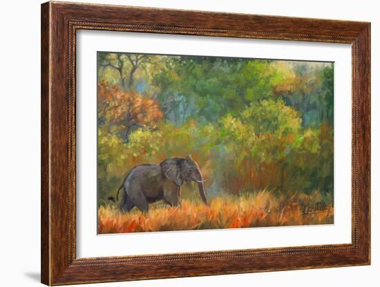 Elephant Trees-David Stribbling-Framed Art Print