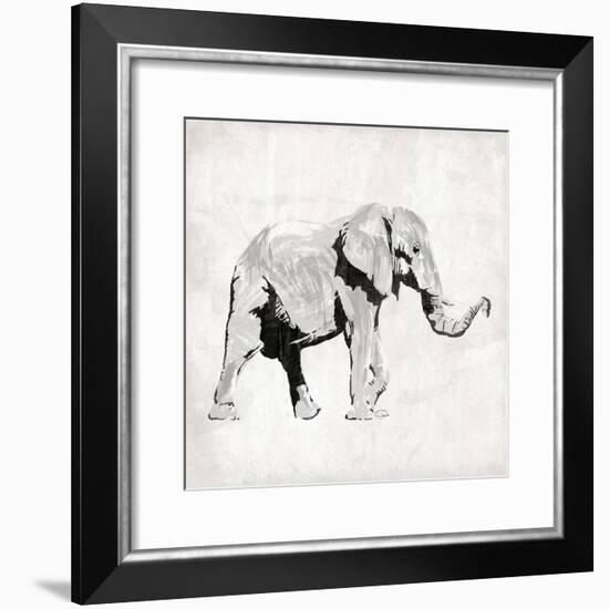 Elephant Trunk Up-OnRei-Framed Art Print