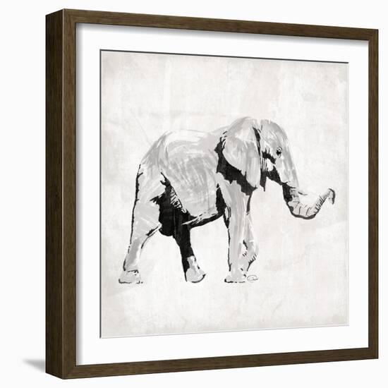 Elephant Trunk Up-OnRei-Framed Art Print