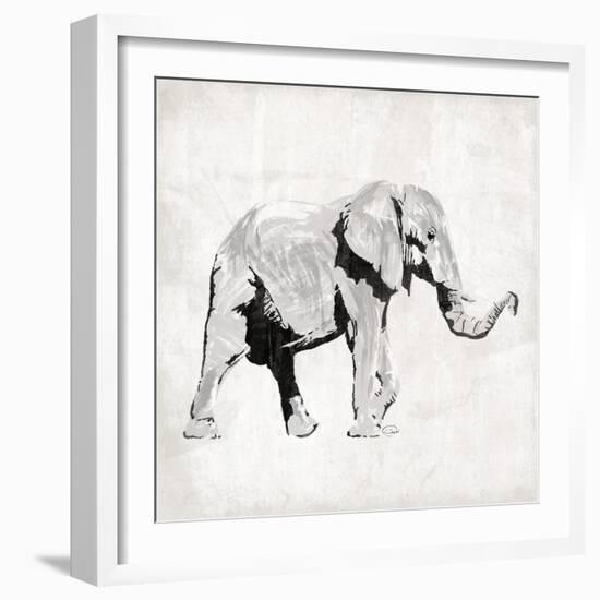 Elephant Trunk Up-OnRei-Framed Art Print