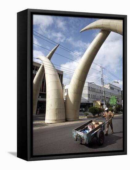 Elephant Tusk Arches, Mombasa, Kenya, East Africa, Africa-Andrew Mcconnell-Framed Premier Image Canvas