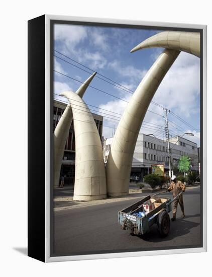 Elephant Tusk Arches, Mombasa, Kenya, East Africa, Africa-Andrew Mcconnell-Framed Premier Image Canvas