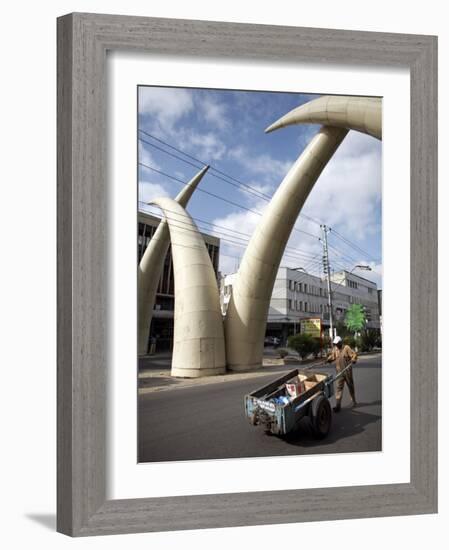 Elephant Tusk Arches, Mombasa, Kenya, East Africa, Africa-Andrew Mcconnell-Framed Photographic Print