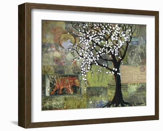 Elephant under a Tree-Blenda Tyvoll-Framed Giclee Print