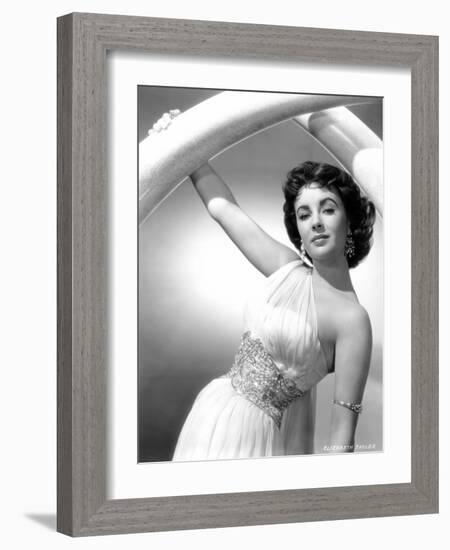 Elephant Walk, Elizabeth Taylor, in a Dress by Edith Head, 1954-null-Framed Photo