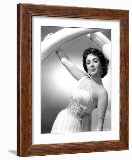 Elephant Walk, Elizabeth Taylor, in a Dress by Edith Head, 1954-null-Framed Photo