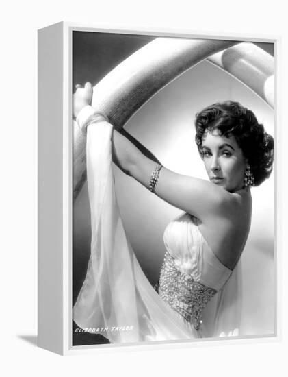 Elephant Walk, Elizabeth Taylor, in a Dress by Edith Head, 1954-null-Framed Stretched Canvas