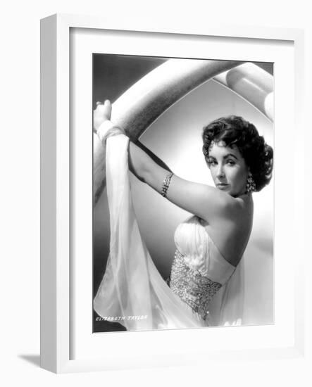 Elephant Walk, Elizabeth Taylor, in a Dress by Edith Head, 1954-null-Framed Photo