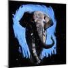 Elephant Walking-null-Mounted Art Print