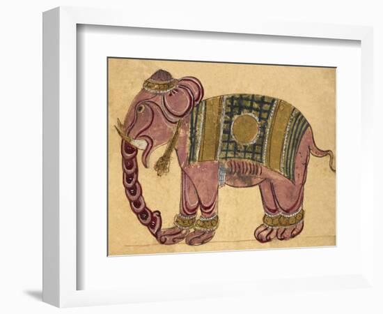 Elephant Wearing a Caparison-Aristotle ibn Bakhtishu-Framed Giclee Print