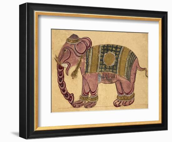 Elephant Wearing a Caparison-Aristotle ibn Bakhtishu-Framed Giclee Print