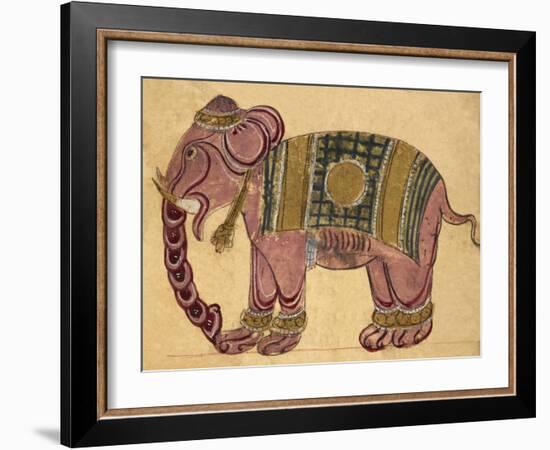 Elephant Wearing a Caparison-Aristotle ibn Bakhtishu-Framed Giclee Print