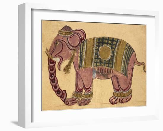 Elephant Wearing a Caparison-Aristotle ibn Bakhtishu-Framed Giclee Print