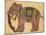 Elephant Wearing a Caparison-Aristotle ibn Bakhtishu-Mounted Giclee Print