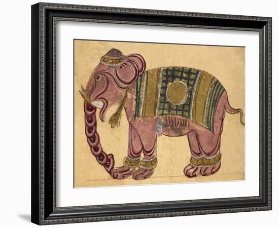 Elephant Wearing a Caparison-Aristotle ibn Bakhtishu-Framed Giclee Print