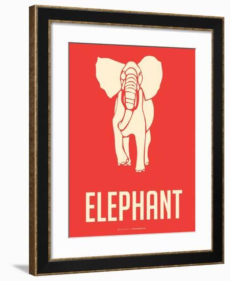 Elephant White-NaxArt-Framed Art Print