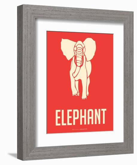 Elephant White-NaxArt-Framed Art Print