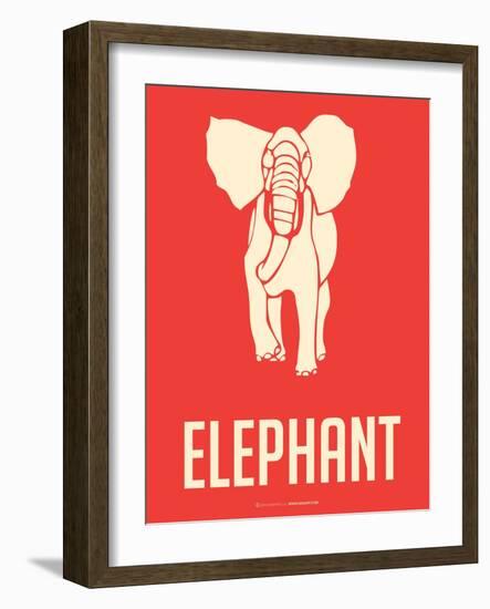 Elephant White-NaxArt-Framed Art Print