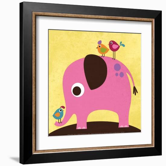 Elephant with Birds-Nancy Lee-Framed Art Print