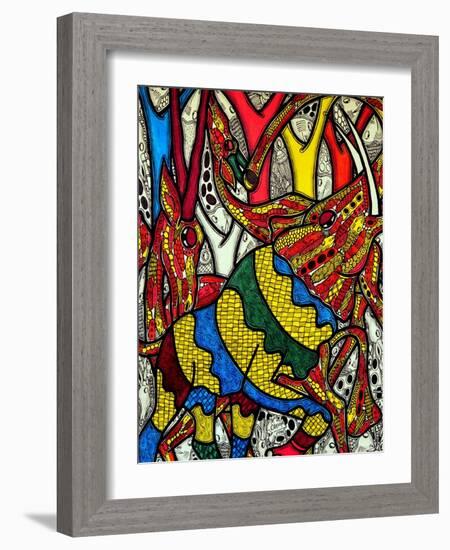 Elephant World-Muktair Oladoja-Framed Giclee Print