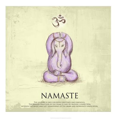 'Elephant Yoga, Namaste Pose' Art Print Veruca Salt