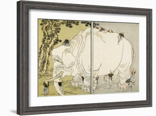 Elephant-Katsushika Hokusai-Framed Giclee Print