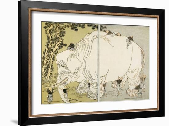 Elephant-Katsushika Hokusai-Framed Giclee Print