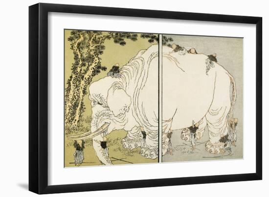 Elephant-Katsushika Hokusai-Framed Giclee Print