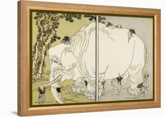 Elephant-Katsushika Hokusai-Framed Premier Image Canvas