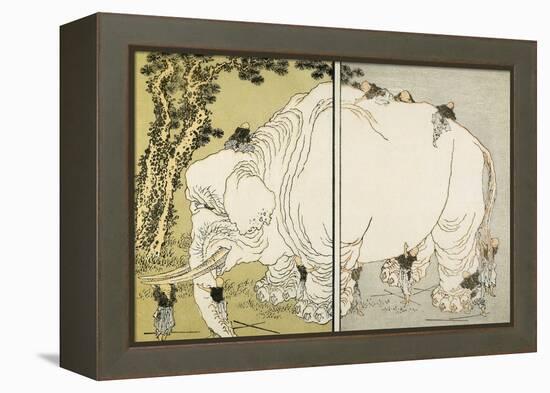 Elephant-Katsushika Hokusai-Framed Premier Image Canvas