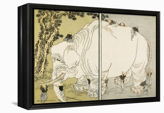 Elephant-Katsushika Hokusai-Framed Premier Image Canvas