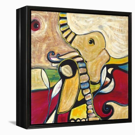 Elephant-Jami Vestergaard-Framed Stretched Canvas