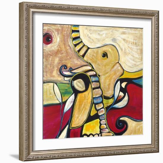 Elephant-Jami Vestergaard-Framed Art Print