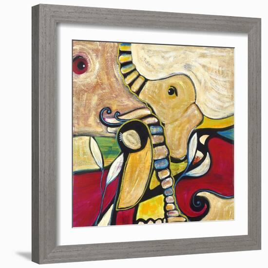 Elephant-Jami Vestergaard-Framed Art Print