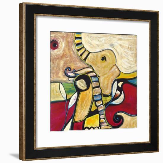 Elephant-Jami Vestergaard-Framed Art Print