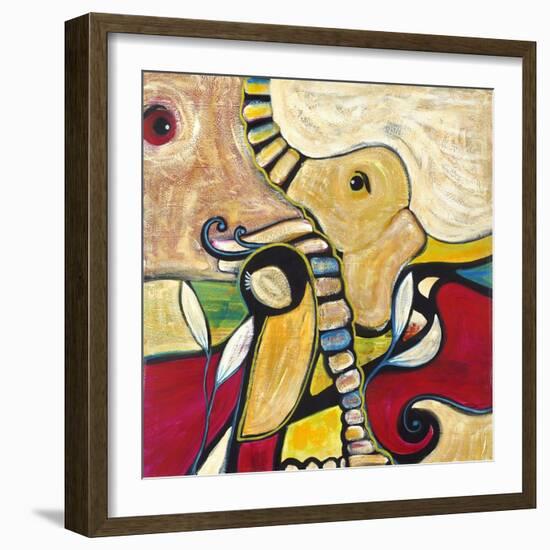 Elephant-Jami Vestergaard-Framed Art Print