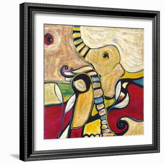 Elephant-Jami Vestergaard-Framed Art Print