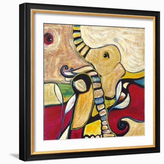 Elephant-Jami Vestergaard-Framed Art Print