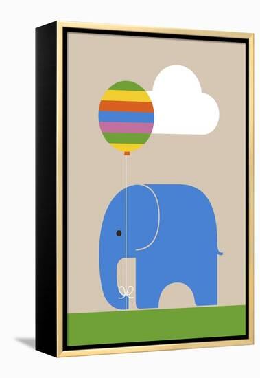 Elephant-Dicky Bird-Framed Premier Image Canvas