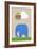 Elephant-Dicky Bird-Framed Giclee Print