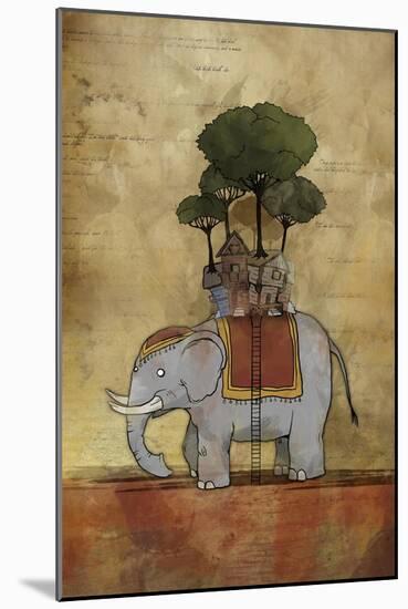 Elephant-Michael Murdock-Mounted Giclee Print