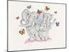 Elephants and Butterflies-Bill Bell-Mounted Giclee Print