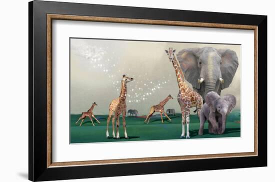 Elephants And Giraffes-Nancy Tillman-Framed Art Print