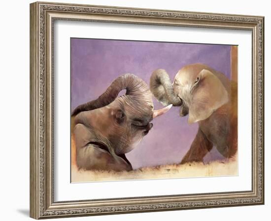 Elephants at Play, 2001-Odile Kidd-Framed Giclee Print