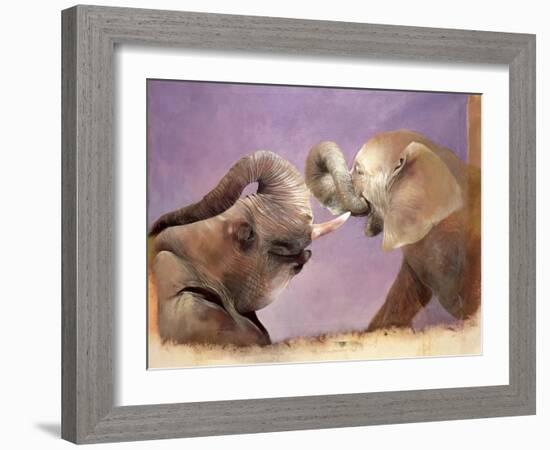 Elephants at Play, 2001-Odile Kidd-Framed Giclee Print