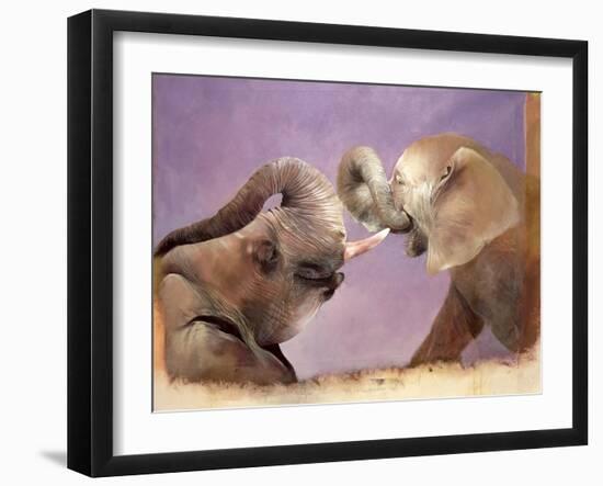 Elephants at Play, 2001-Odile Kidd-Framed Giclee Print