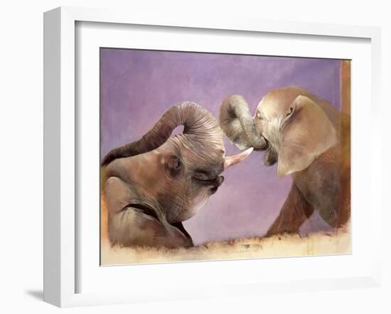 Elephants at Play, 2001-Odile Kidd-Framed Giclee Print