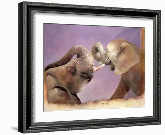 Elephants at Play, 2001-Odile Kidd-Framed Giclee Print