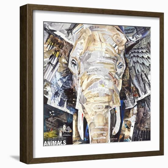 Elephants Gaze-James Grey-Framed Art Print