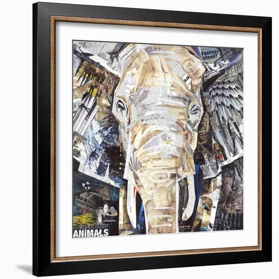 Elephants Gaze-James Grey-Framed Art Print